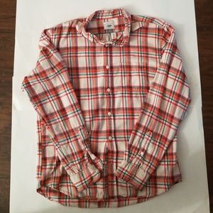 White Orange Plaid Shirt